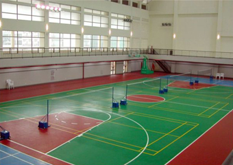 NO.1 middle school of Loudi City Hunan         Silicon PU basketball court Project