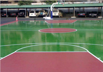 广州市污水处理厂  硅PU篮球场工程