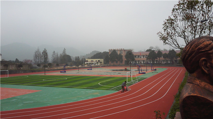 2016湖南省浏阳双狮坪中学 塑胶跑道工程